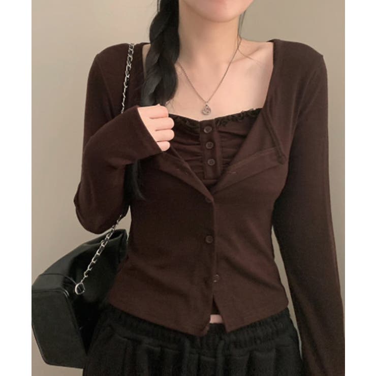 ヘンリーレースキャミ×ショートカーデ アンサンブル | VIVID LADY | 詳細画像18 