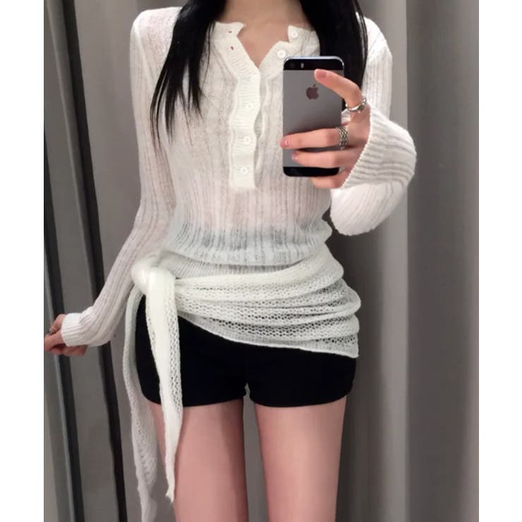 ヘンリネックニット×ストール ２点セット | VIVID LADY | 詳細画像2 