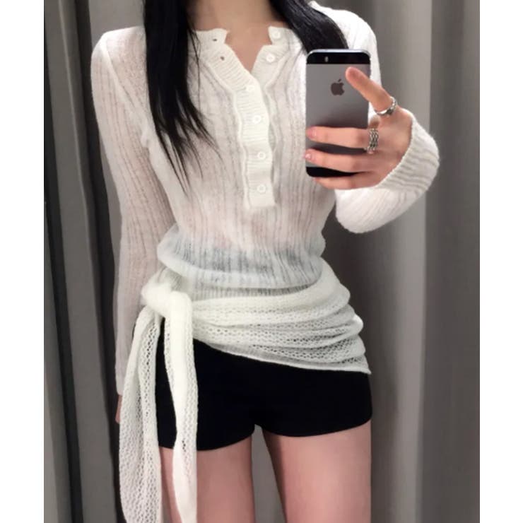 ヘンリネックニット×ストール ２点セット | VIVID LADY | 詳細画像4 