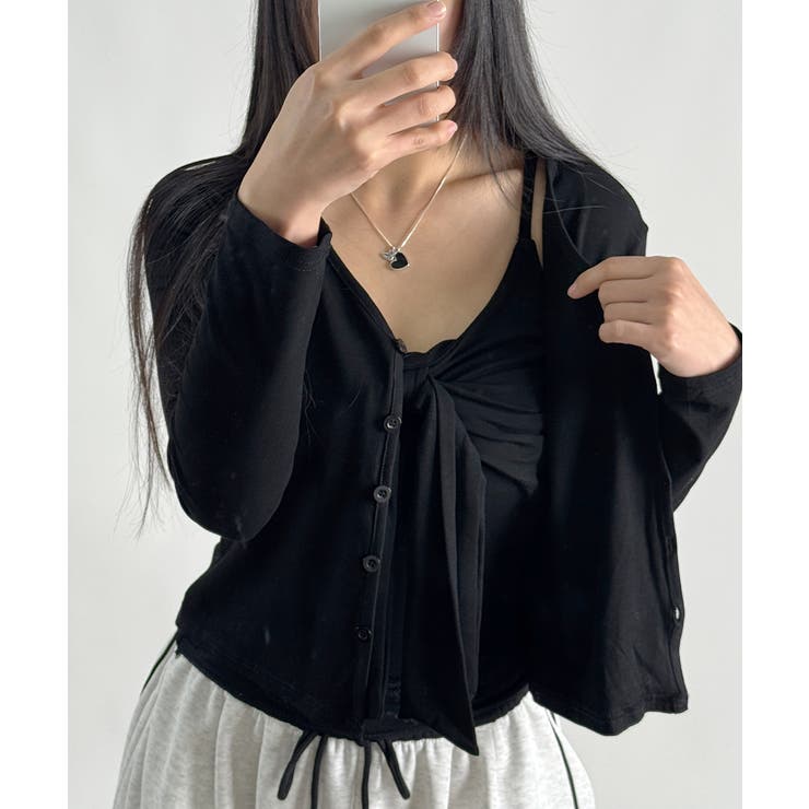 リボンカップキャミ×ショートカーデアンサンブル | VIVID LADY | 詳細画像16 