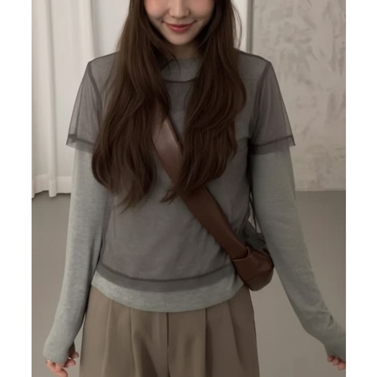 シアーレイヤードアンサンブルトップス | VIVID LADY | 詳細画像1 