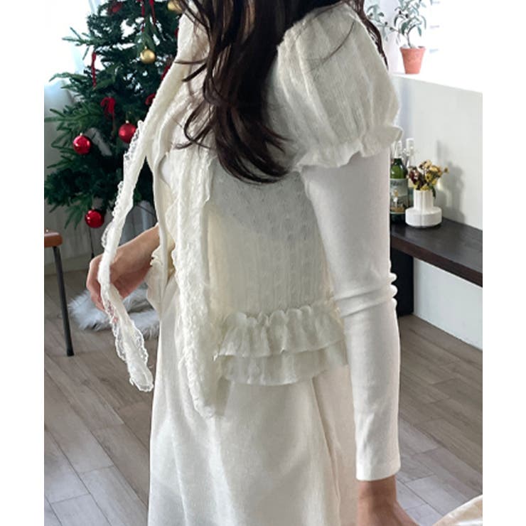 フリルニットカーディガン アンサンブル3点セット | VIVID LADY | 詳細画像6 