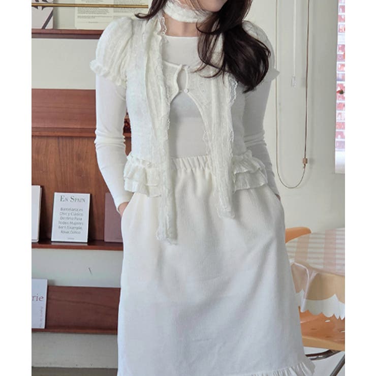 フリルニットカーディガン アンサンブル3点セット | VIVID LADY | 詳細画像7 