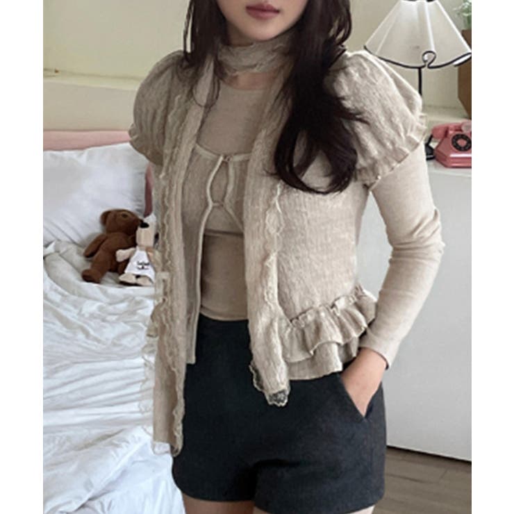 フリルニットカーディガン アンサンブル3点セット | VIVID LADY | 詳細画像11 