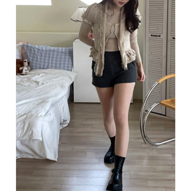 フリルニットカーディガン アンサンブル3点セット | VIVID LADY | 詳細画像13 