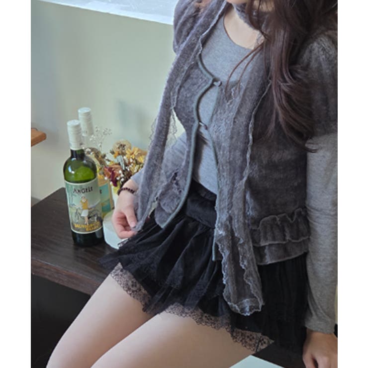 フリルニットカーディガン アンサンブル3点セット | VIVID LADY | 詳細画像17 