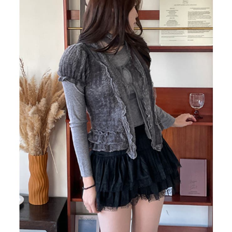 フリルニットカーディガン アンサンブル3点セット | VIVID LADY | 詳細画像18 