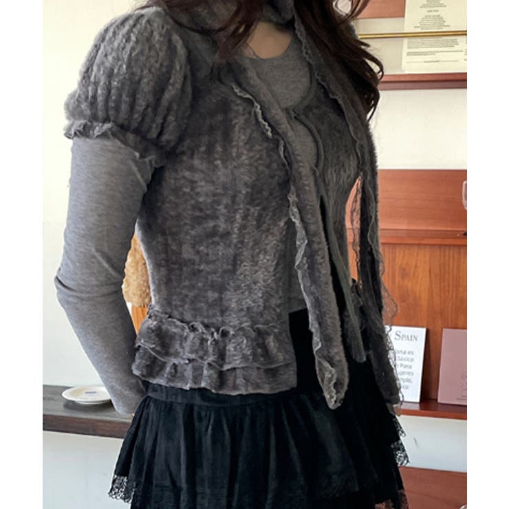 フリルニットカーディガン アンサンブル3点セット | VIVID LADY | 詳細画像19 