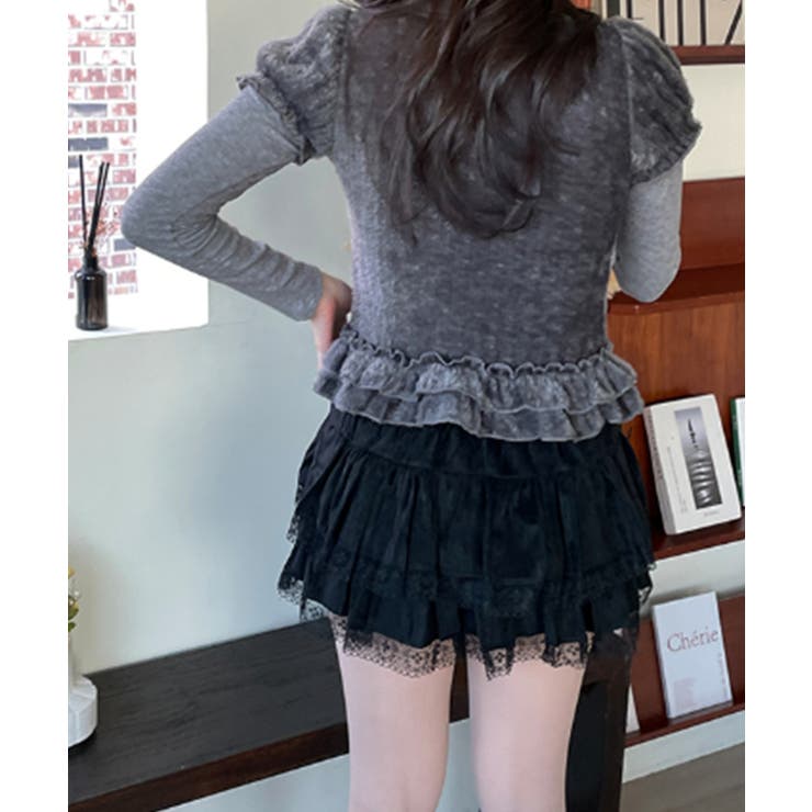 フリルニットカーディガン アンサンブル3点セット | VIVID LADY | 詳細画像20 