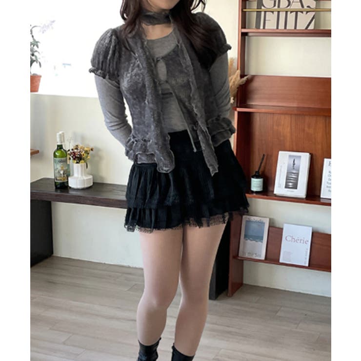 フリルニットカーディガン アンサンブル3点セット | VIVID LADY | 詳細画像22 