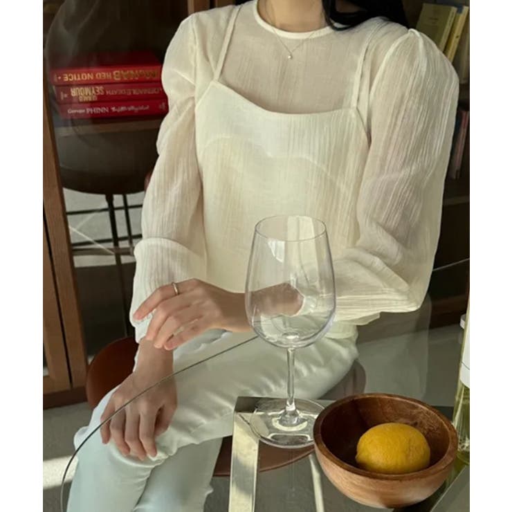 シアーブラウスxキャミトップ アンサンブルトップス | VIVID LADY | 詳細画像9 