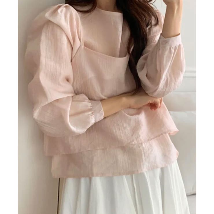 シアーブラウスxキャミトップ アンサンブルトップス | VIVID LADY | 詳細画像13 