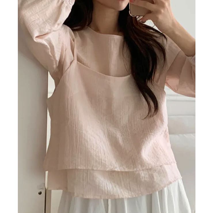 シアーブラウスxキャミトップ アンサンブルトップス | VIVID LADY | 詳細画像14 