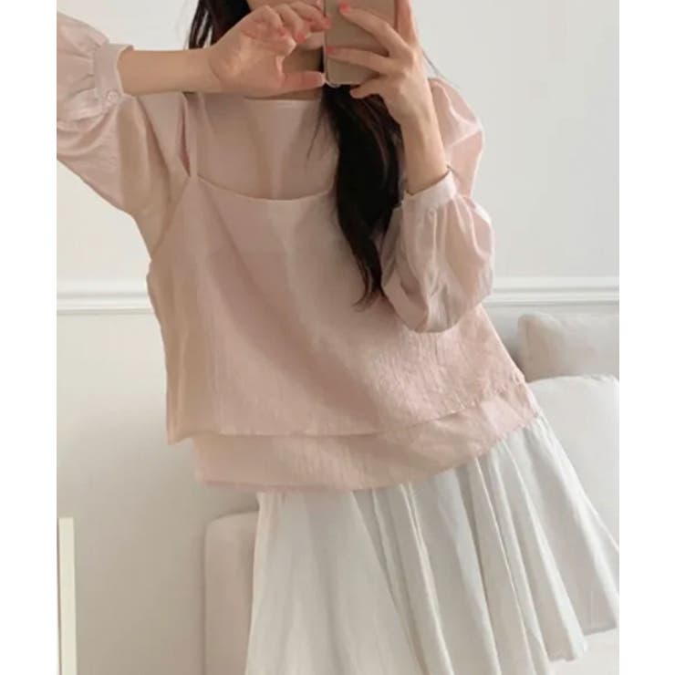 シアーブラウスxキャミトップ アンサンブルトップス | VIVID LADY | 詳細画像15 