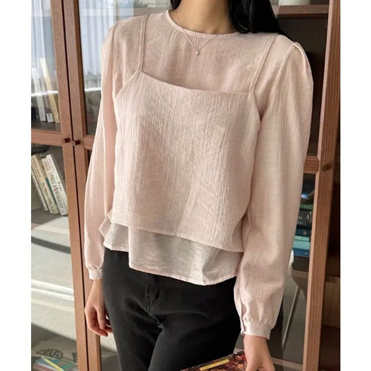 シアーブラウスxキャミトップ アンサンブルトップス | VIVID LADY | 詳細画像16 