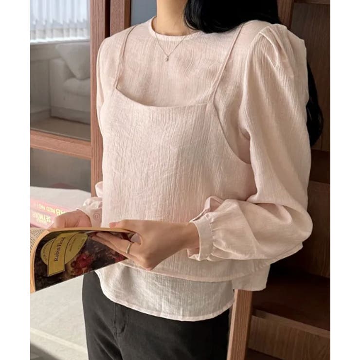 シアーブラウスxキャミトップ アンサンブルトップス | VIVID LADY | 詳細画像17 