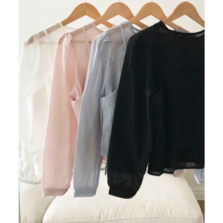 シアーブラウスxキャミトップ アンサンブルトップス | VIVID LADY | 詳細画像32 