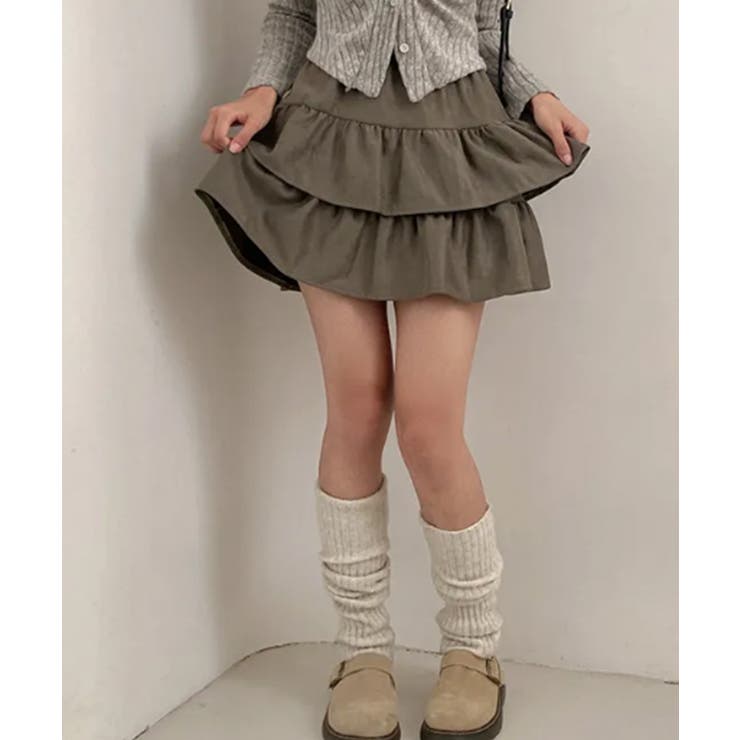 スエード風 ティアードフリルミニスカート | VIVID LADY | 詳細画像11 