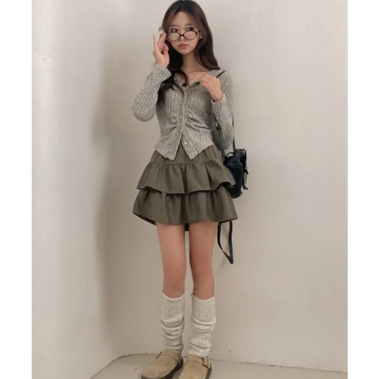 スエード風 ティアードフリルミニスカート | VIVID LADY | 詳細画像13 