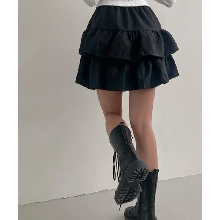 スエード風 ティアードフリルミニスカート | VIVID LADY | 詳細画像16 