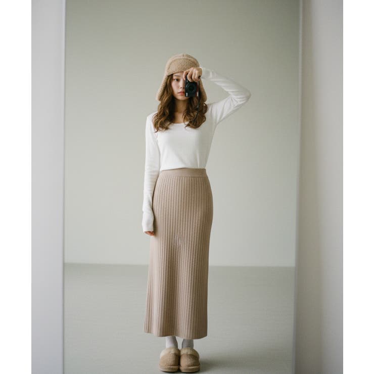 Iラインリブニットスカート | VIVID LADY | 詳細画像3 