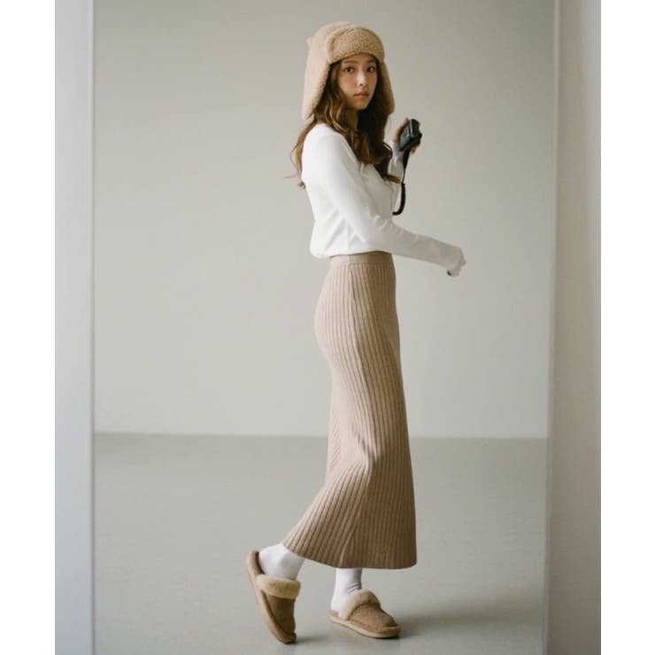 Iラインリブニットスカート | VIVID LADY | 詳細画像5 
