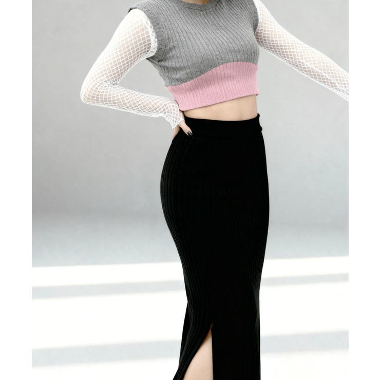 Iラインリブニットスカート | VIVID LADY | 詳細画像20 