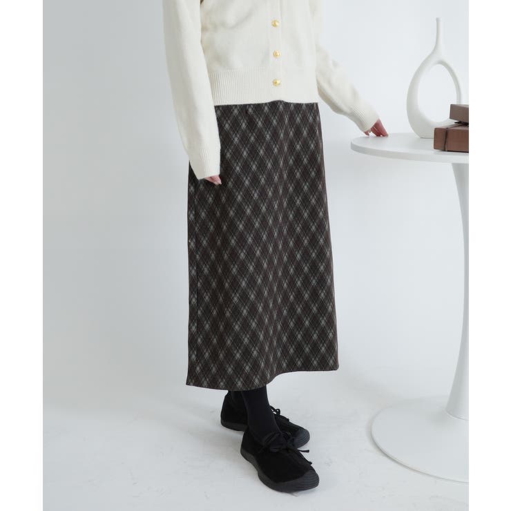 チェック柄 Aラインロングスカート | VIVID LADY | 詳細画像16 
