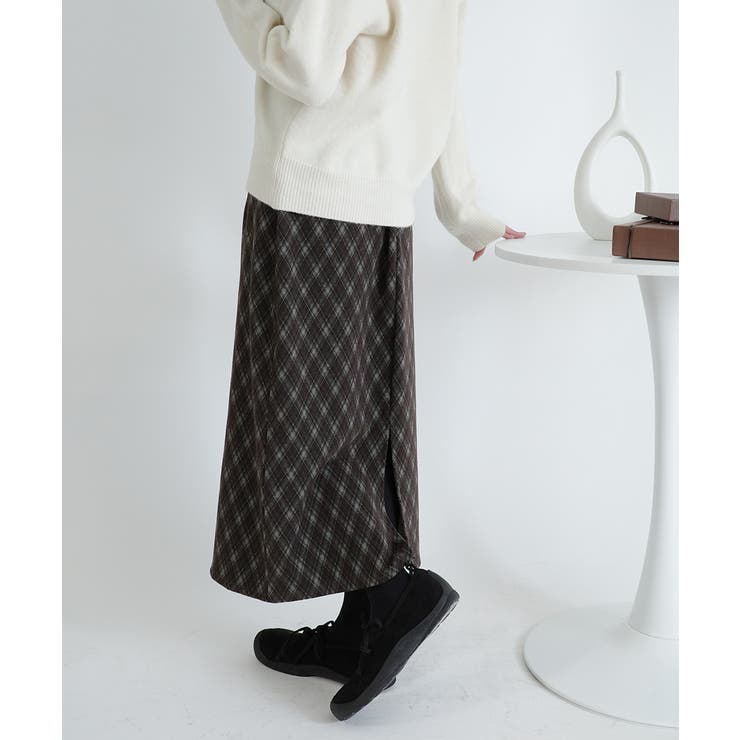 チェック柄 Aラインロングスカート | VIVID LADY | 詳細画像17 