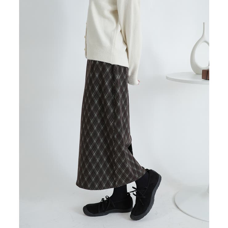 チェック柄 Aラインロングスカート | VIVID LADY | 詳細画像18 