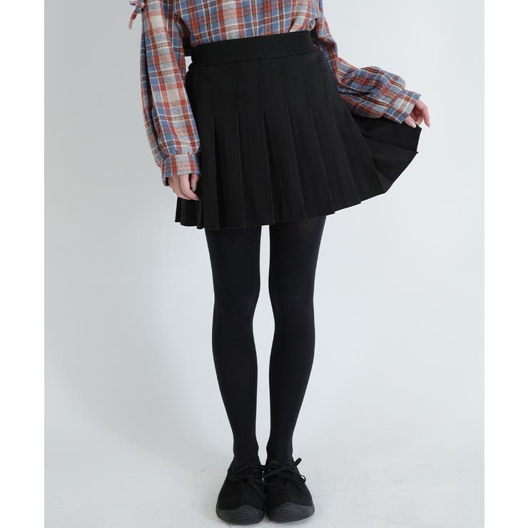 ブラック | バックゴム仕様 プリーツミニスカパン | VIVID LADY