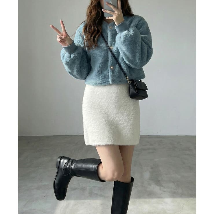 シャギーニット Iラインミニスカート | VIVID LADY | 詳細画像3 