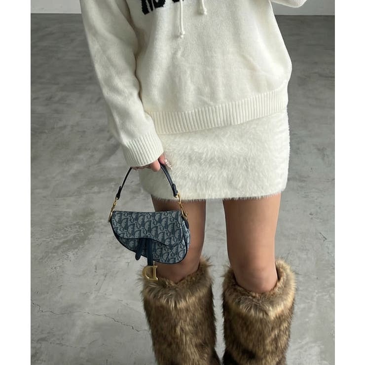 シャギーニット Iラインミニスカート | VIVID LADY | 詳細画像7 