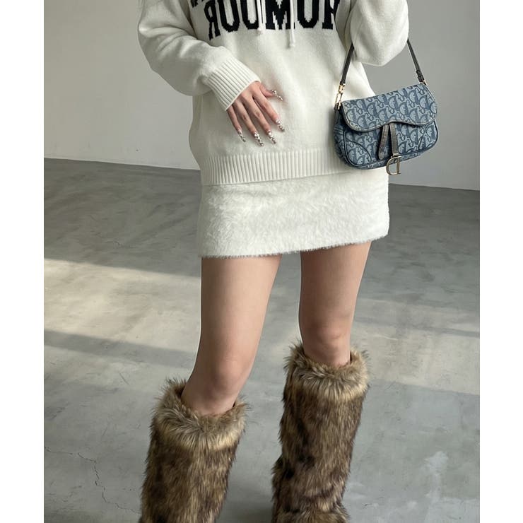 シャギーニット Iラインミニスカート | VIVID LADY | 詳細画像10 