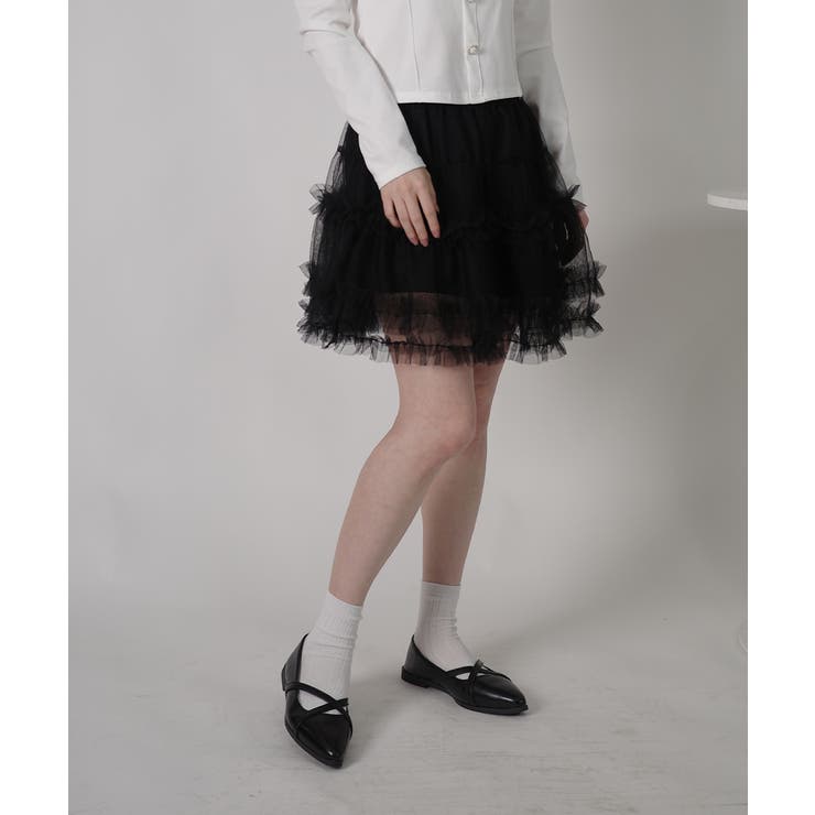 シアーティアード インナーパンツ付きミニスカート | VIVID LADY | 詳細画像10 