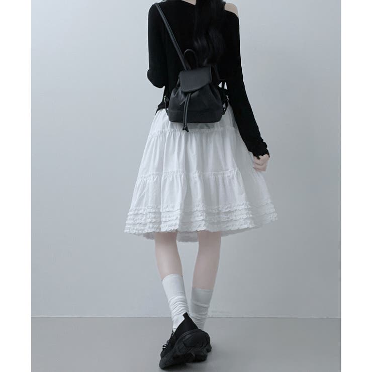 フリル ティアード フレアスカート | VIVID LADY | 詳細画像5 