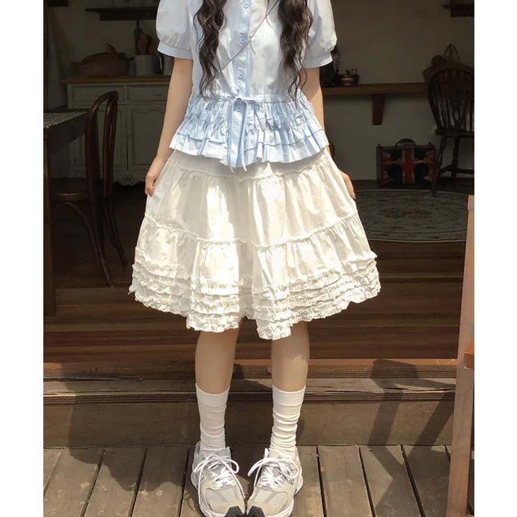 フリル ティアード フレアスカート | VIVID LADY | 詳細画像6 