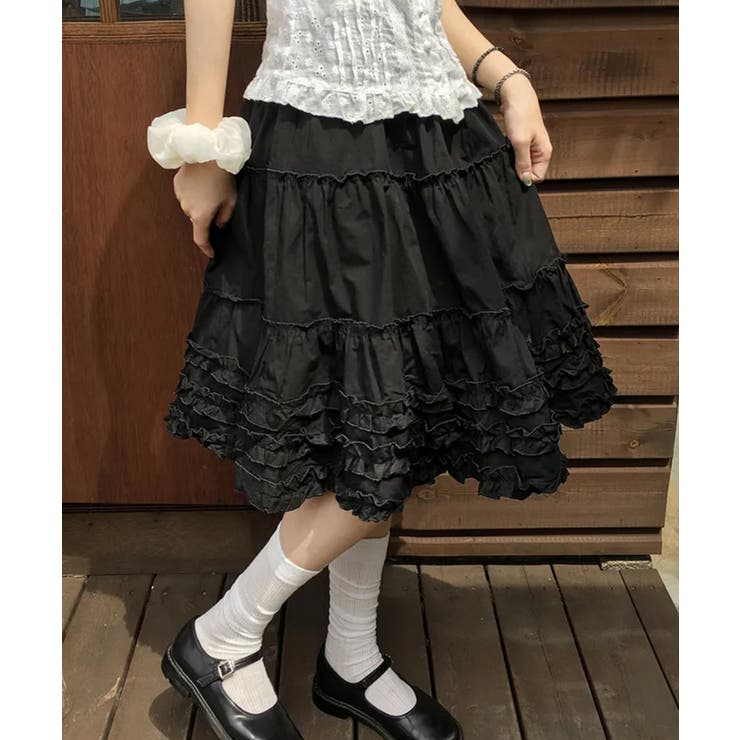 フリル ティアード フレアスカート | VIVID LADY | 詳細画像21 