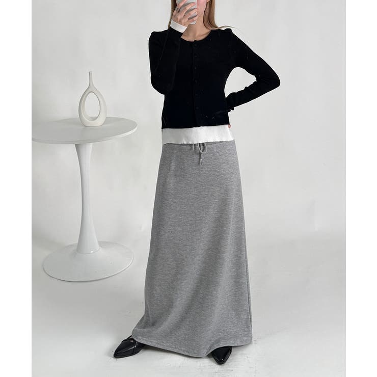 Aライン スウェットロングスカート | VIVID LADY | 詳細画像3 