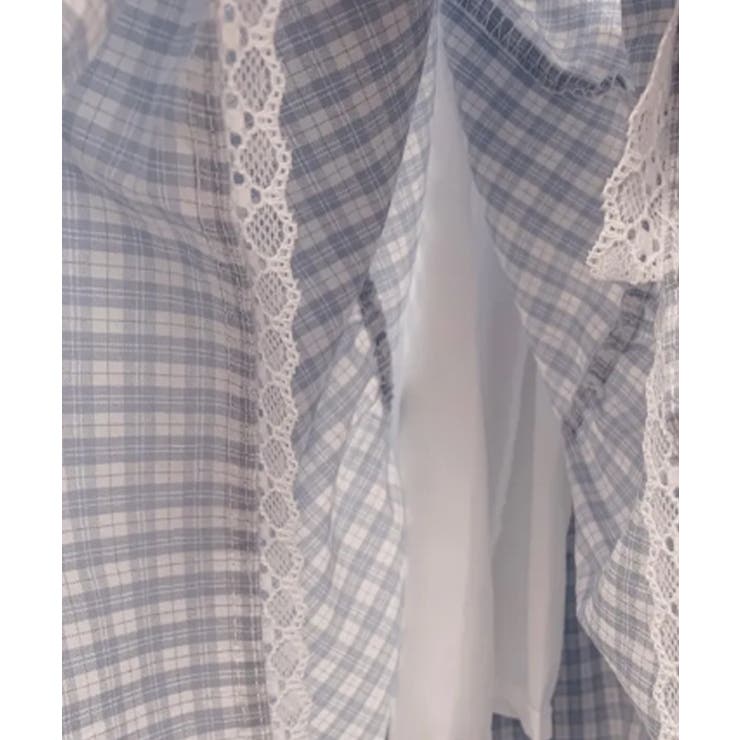 チェック柄 レースヘム ティアードロングスカート | VIVID LADY | 詳細画像22 