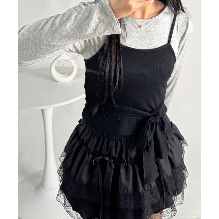 インナーパンツ付き レースティアードミニスカート | VIVID LADY | 詳細画像12 