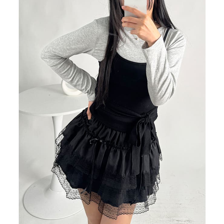 インナーパンツ付き レースティアードミニスカート | VIVID LADY | 詳細画像13 