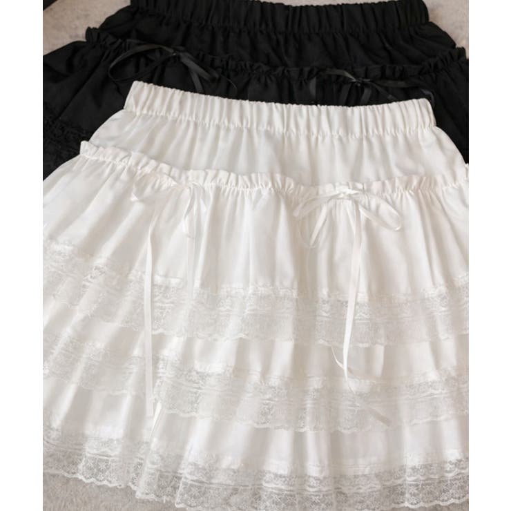 インナーパンツ付き レースティアードミニスカート | VIVID LADY | 詳細画像20 