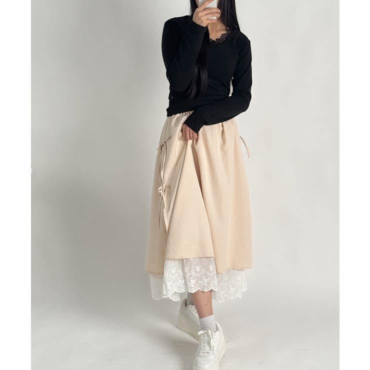 レース レイヤードリボンスカート | VIVID LADY | 詳細画像2 