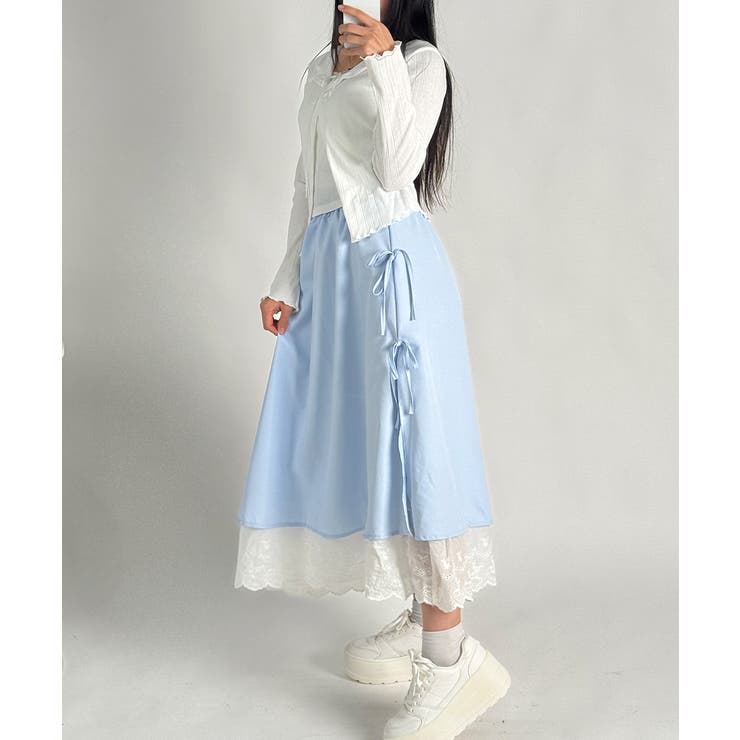 レース レイヤードリボンスカート | VIVID LADY | 詳細画像9 