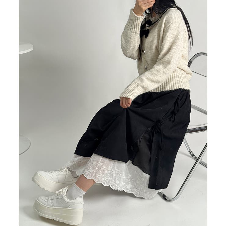 レース レイヤードリボンスカート | VIVID LADY | 詳細画像13 