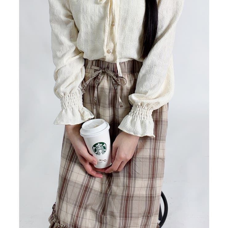 チェック柄 フリル ミドルスカート | VIVID LADY | 詳細画像6 