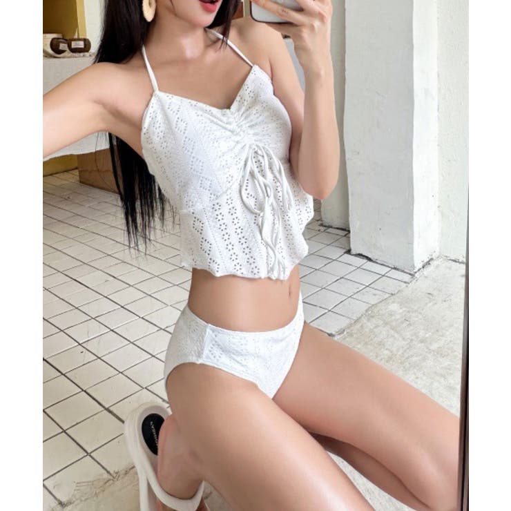 パンチングレース タンキニ 2点セット[品番:KH000015383 パンチングレース タンキニ 2点セット[品番:KH000015383