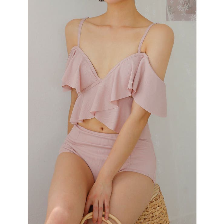 MIZUASOBI ピピング水着 Shirring Open Swimsuit | MIZUASOBI