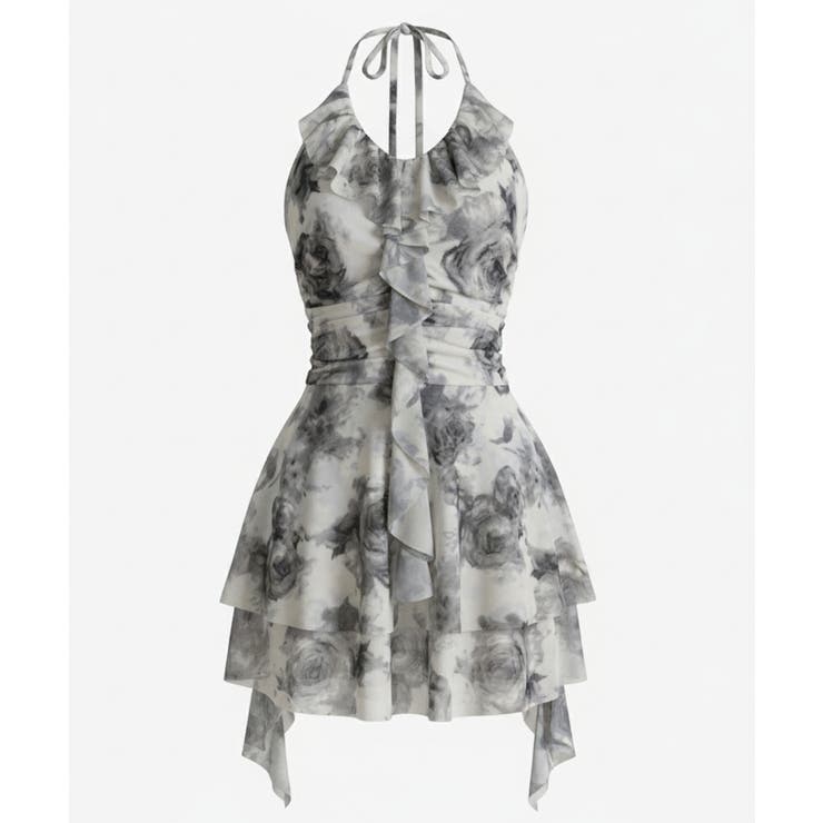 ローズ柄 ティアードフリルワンピース水着 | VIVID LADY | 詳細画像5 